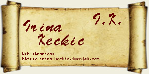 Irina Kečkić vizit kartica